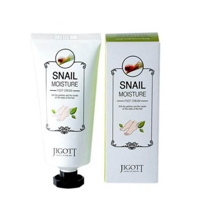 Крем для ног Jigott Snail Moisture foot cream с экстрактом муцина улитки
