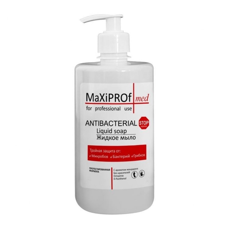 Антибактериальное жидкое мыло MaXiPROf С ароматом мандарина 225мл