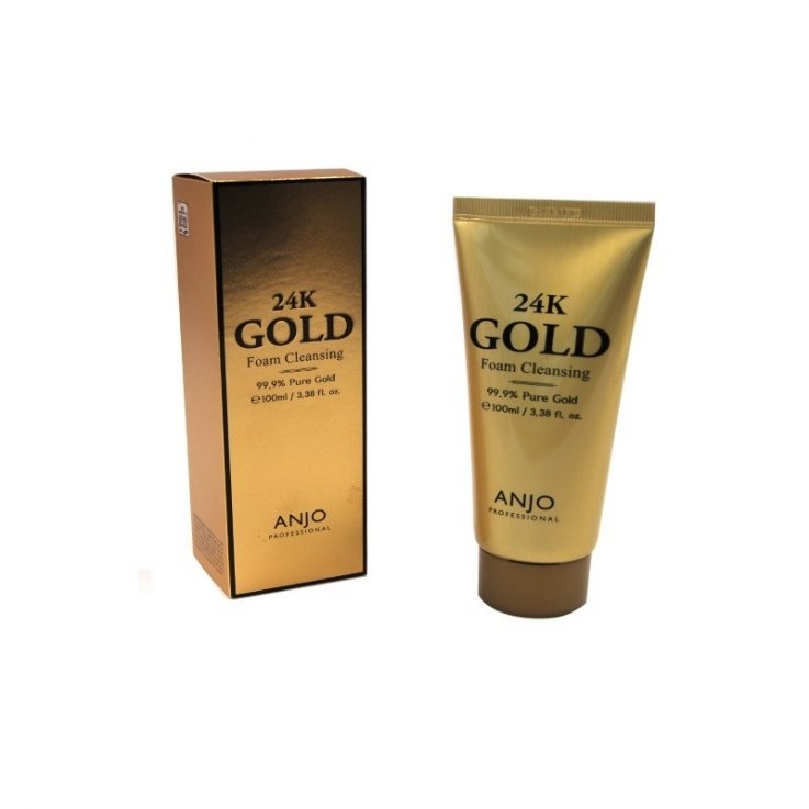 Пінка для вмивання обличчя Anjo Professional 24K GOLD із золотом