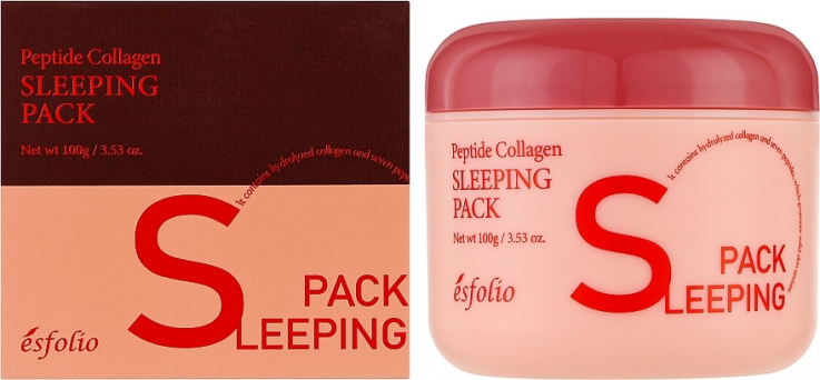 Гель-маска Esfolio для обличчя Peptide Collagen з пептидами та колагеном 100г