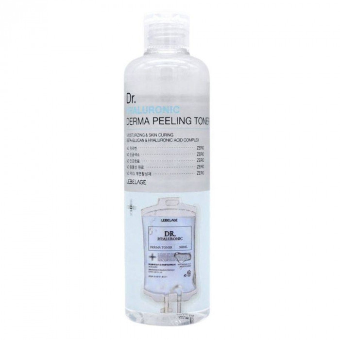 Тонер-пілінг LEBELAGE для обличчя Dr. Hyaluronic Derma Peeling зволожуючий 310мл
