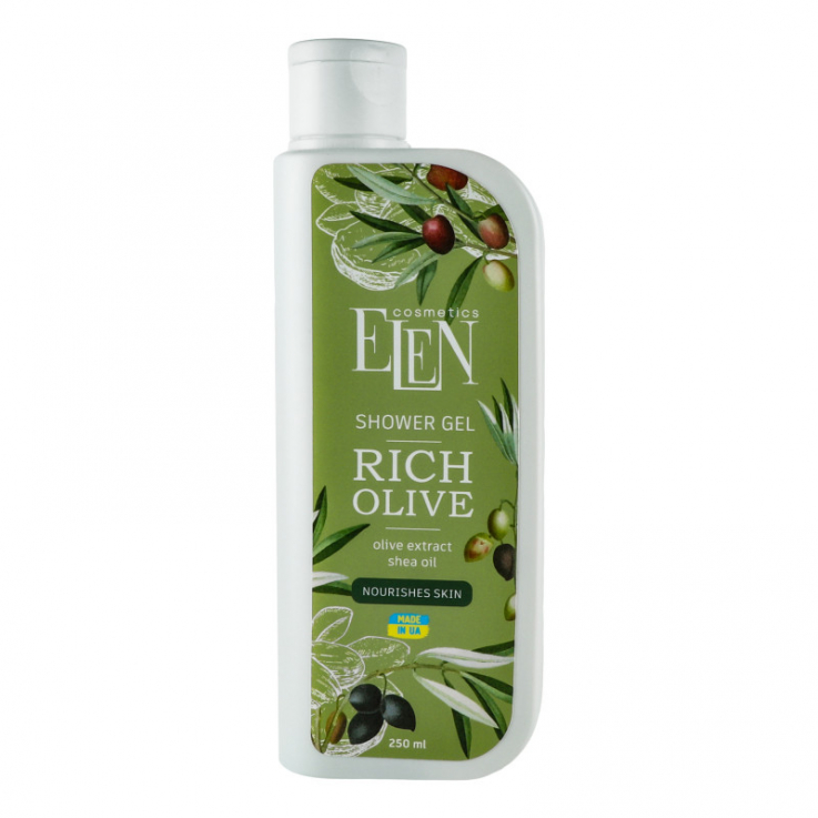 Гель для душу ELEN Cosmetics Rich Olive з екстрактом оливи