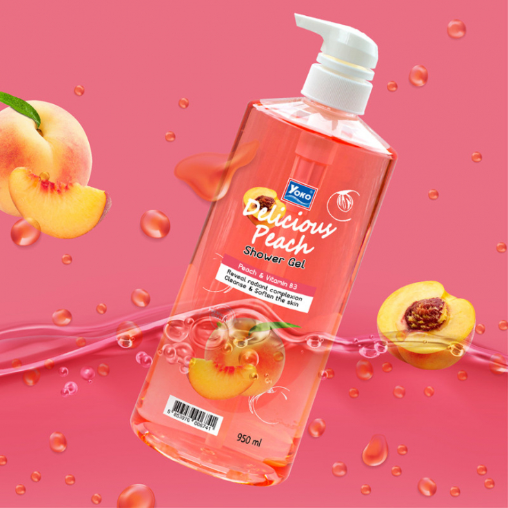 Гель для душу Yoko Delicious Peach з ароматом соковитого персика 950мл