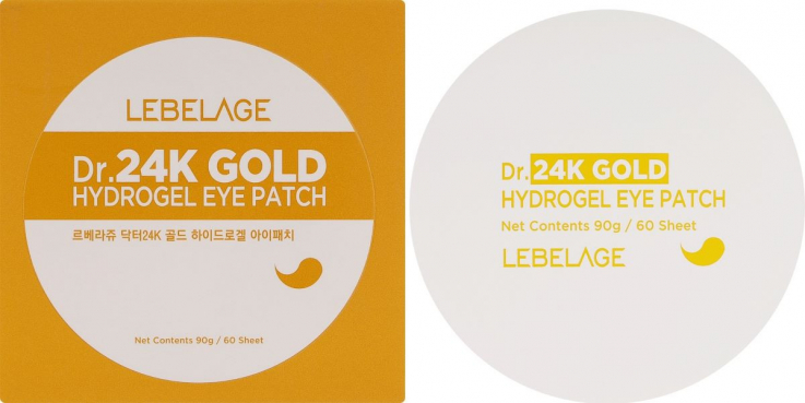 Гідрогелеві патчі LEBELAGE під очі Dr.24K Gold