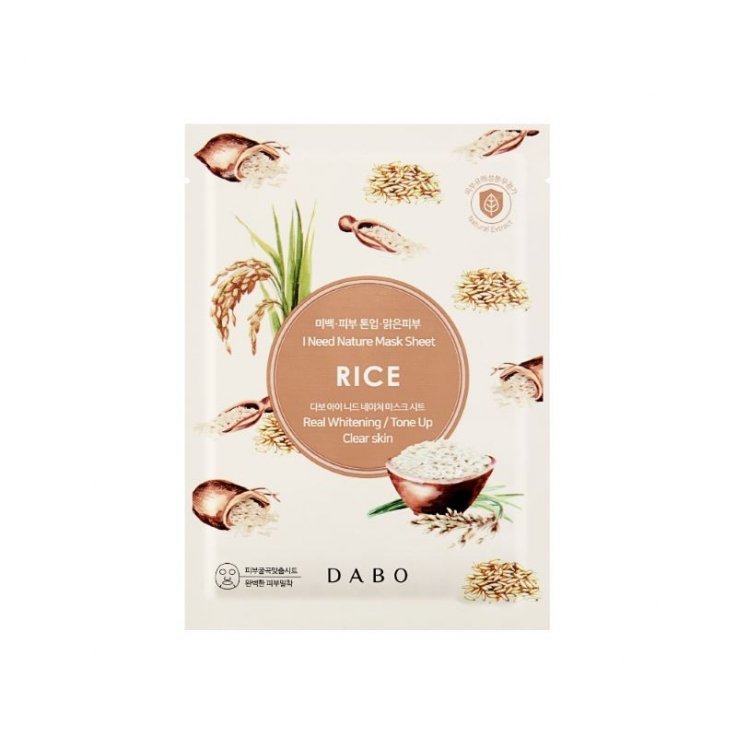 Маска тканевая для лица Dabo I Need Nature Mask Sheet Rice с экстрактом риса