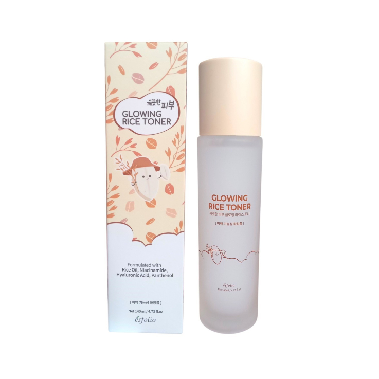 Тонер Esfolio Pure Skin для лица Glowing Rice Сияние кожи с экстрактом риса 140мл