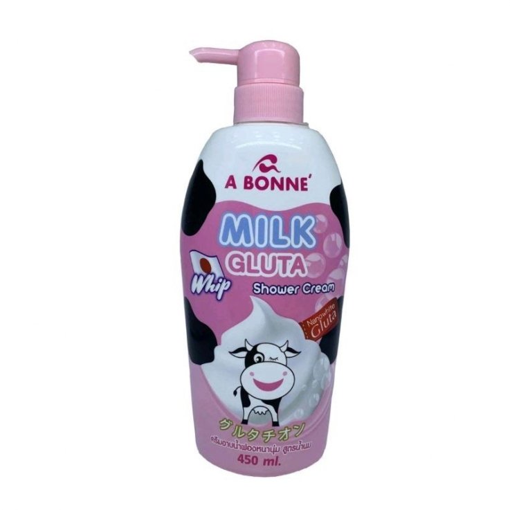 Крем для душа A BONNE Milk Glutathione Whip Shower Cream с молочными протеинами и глутатионом
