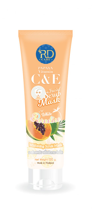 Скраб-маска для лица R&D Care Papaya Vitamin C E Facial Scrub Mask
