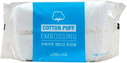 Паффи LEBELAGE для обличчя Cotton Beauty Embossing бавовняні