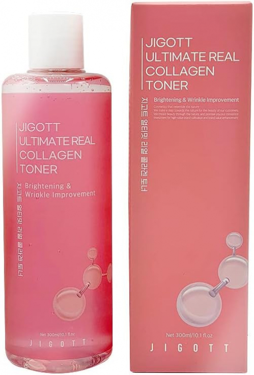 Тонер Jigott для обличчя Ultimate Real Collagen з колагеном 300мл