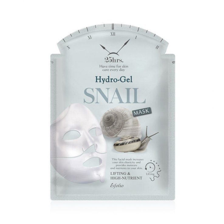 Гідрогелева маска для обличчя Esfolio Hydrogel Snail Mask з екстрактом слизу равлика