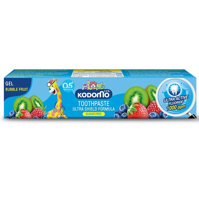 Детская зубная гель-паста Lion Kodomo Ultra Shield Bubble Fruit для детей с 6 месяцев