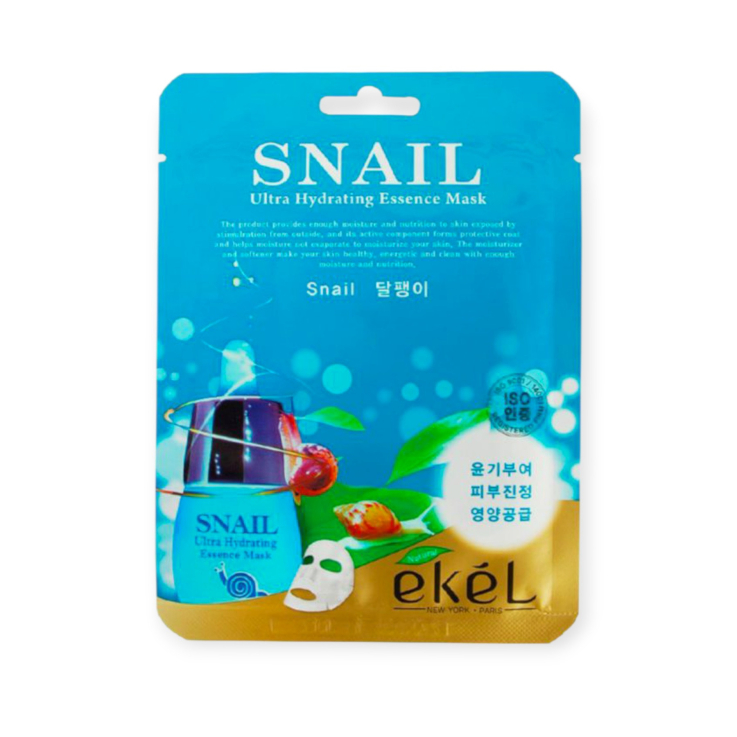 Маска тканевая Ekel для лица с экстрактом муцина улитка 25мл
