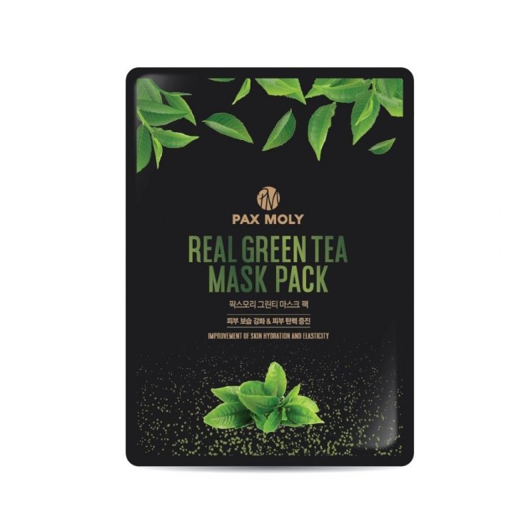 Маска тканевая Pax Moly Real Green Tea с экстрактом зеленого чая