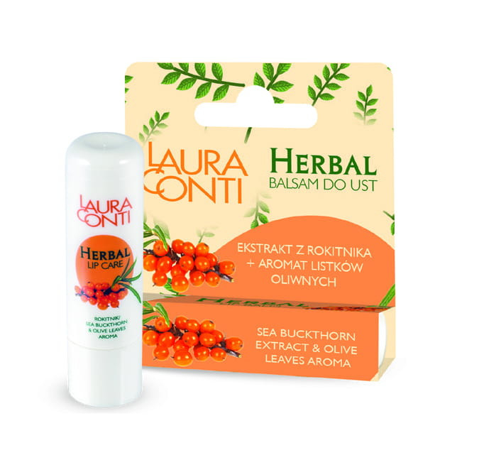 Бальзам для губ Laura Conti Nourishing Herbal з обліпихою та аргани та листям оливки