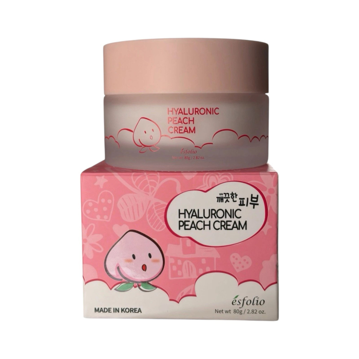 Крем Esfolio Pure Skin для лица Hyaluronic Peach с гиалуроновой кислотой и персиковой эссенцией 80г