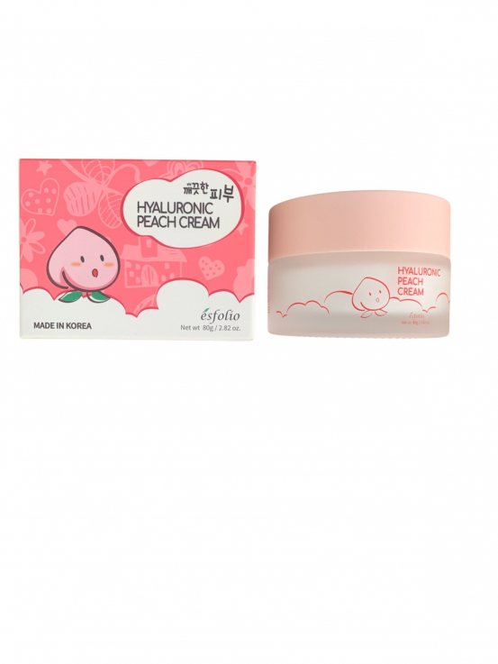 Крем Esfolio Pure Skin для обляччя Hyaluronic Peach з гіалуроновою кислотою та персиковою есенцією 80г