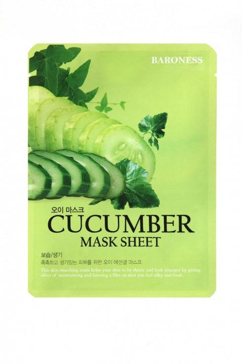 Тканинна маска з  екстрактом огірка Baroness Cucumber Mask Sheet