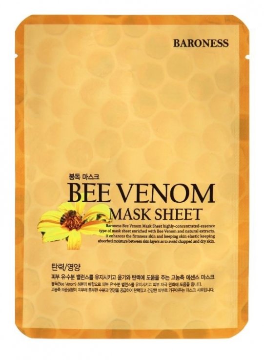 Тканевая маска с экстрактом пчелиного яда Baroness Bee Venom Mask Sheet