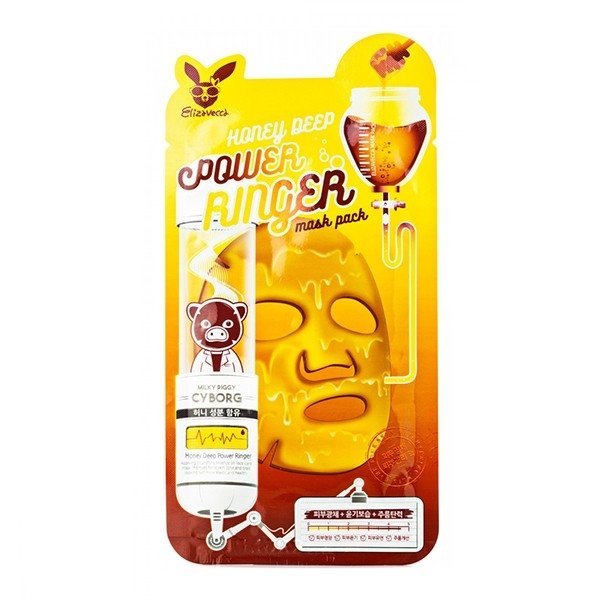 Тканинна маска для обличчя Elizavecca Power Ringer Honey Deep з екстрактом меду