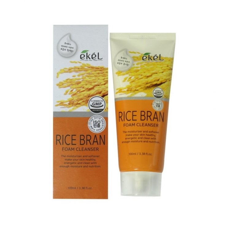 Пенка для лица Ekel Rice Bran Foam Cleanser с экстрактом рисовых отрубей 100мл