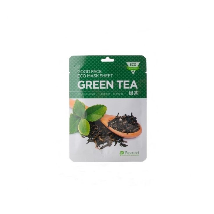 Маска тканевая для лица Amicell Pascucci Good Face Eco Green Tea с экстрактом зеленого чая