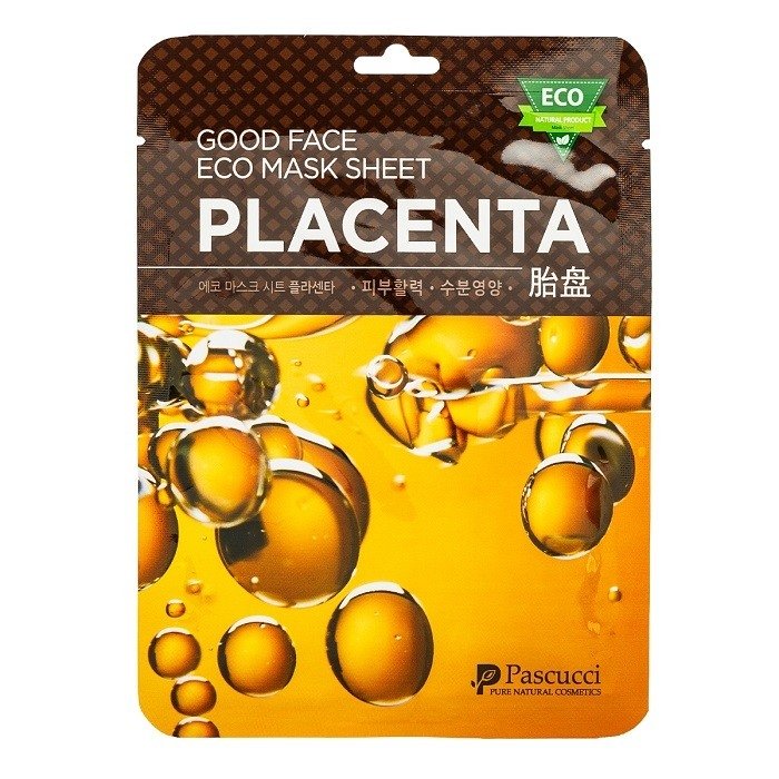 Маска тканевая для лица Amicell Pascucci Good Face Eco Placenta с экстрактом плаценты