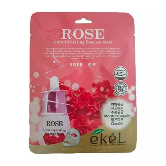 Тканинна маска для обличчя Ekel ROSE з екстрактом троянди