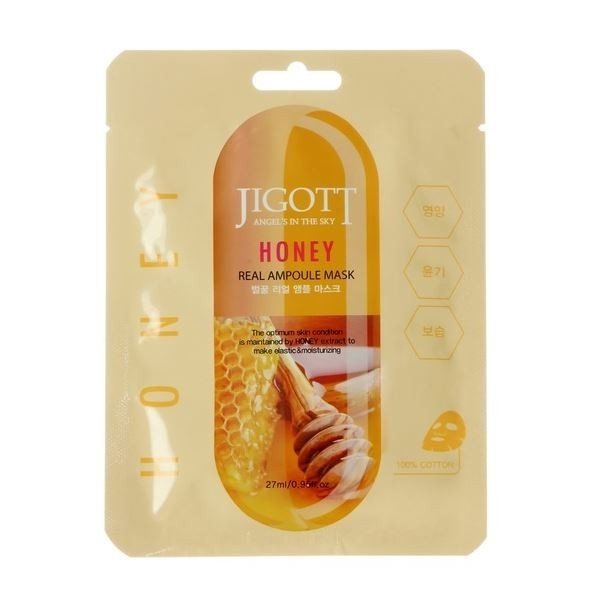 Маска тканевая для лица Jigott Honey Real Ampoule Mask с экстрактом меда