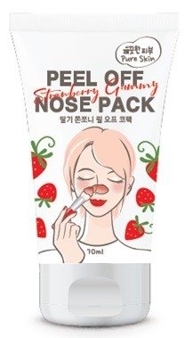 Очищающая маска-пленка для носа Esfolio Strawberry Gummy Peel Off Nose Pack с экстрактом клубники