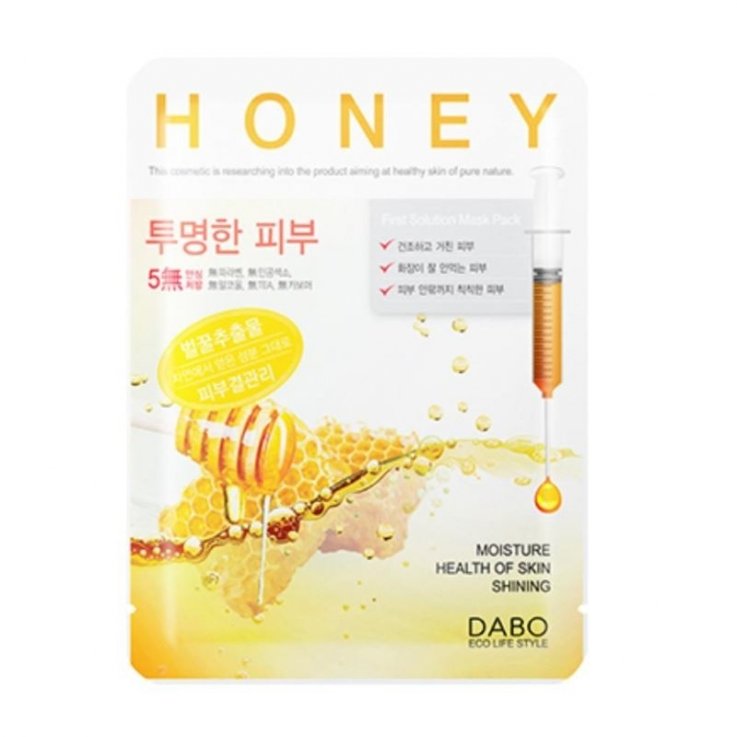 Маска тканевая для лица Dabo First Solution Mask Pack Honey с экстрактом меда