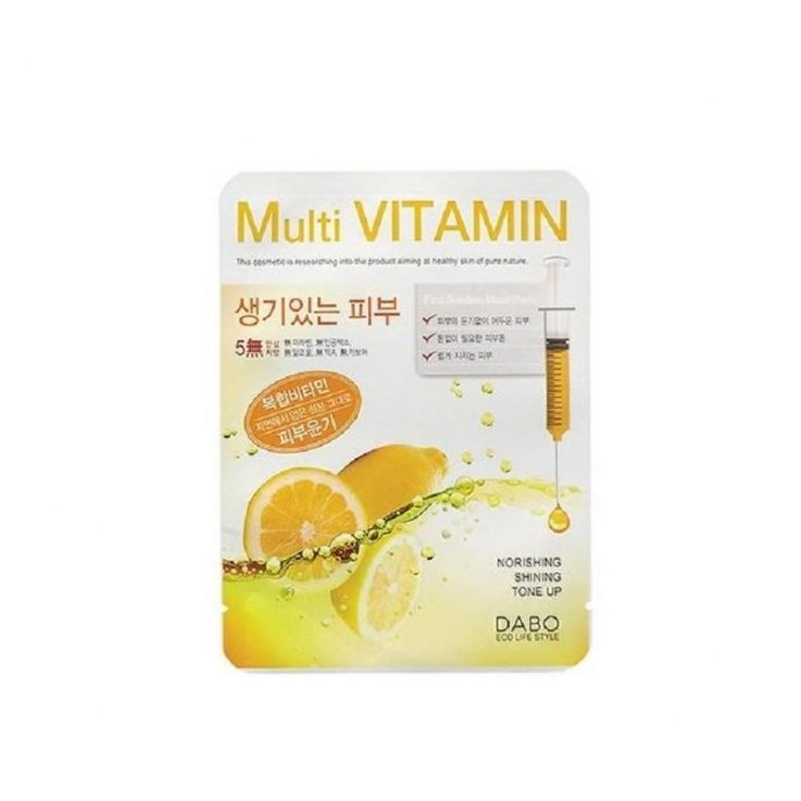 Тканинна маска для обличчя Dabo First Solution Mask Pack Vitamin з екстрактом вітамінів