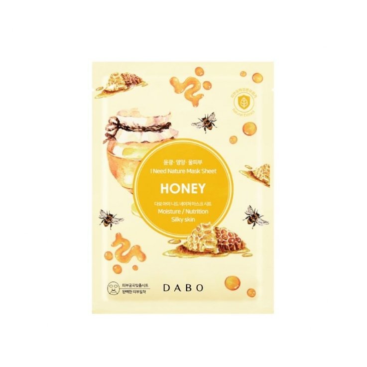 Тканинна маска для обличчя Dabo I Need Nature Mask Sheet Honey з екстрактом меду