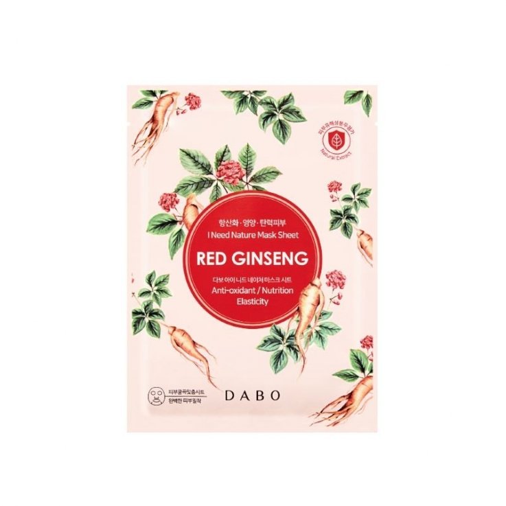 Маска тканевая для лица Dabo I Need Nature Mask Sheet Red Jinseng с экстрактом красного женьшеня