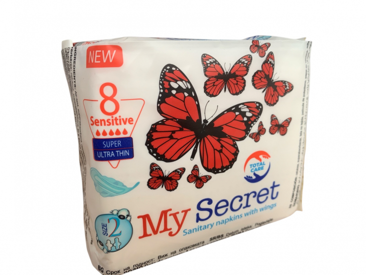 Гігієнічні прокладки My Secret Sensitive Super 4 (8шт)