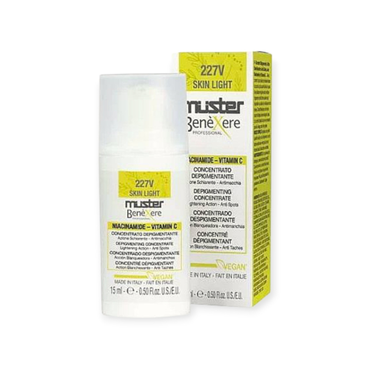 Концентрированное депигментирующее осветляющее средство Muster Benexere 227V против пигментных пятен для кожи лица 50мл