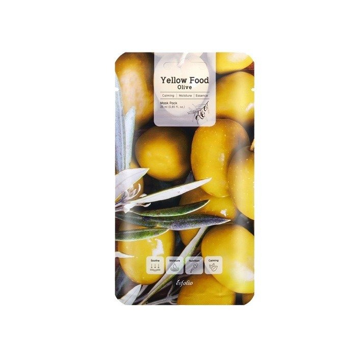 Тканинна маска для обличчя Esfolio Yellow Food Olive
