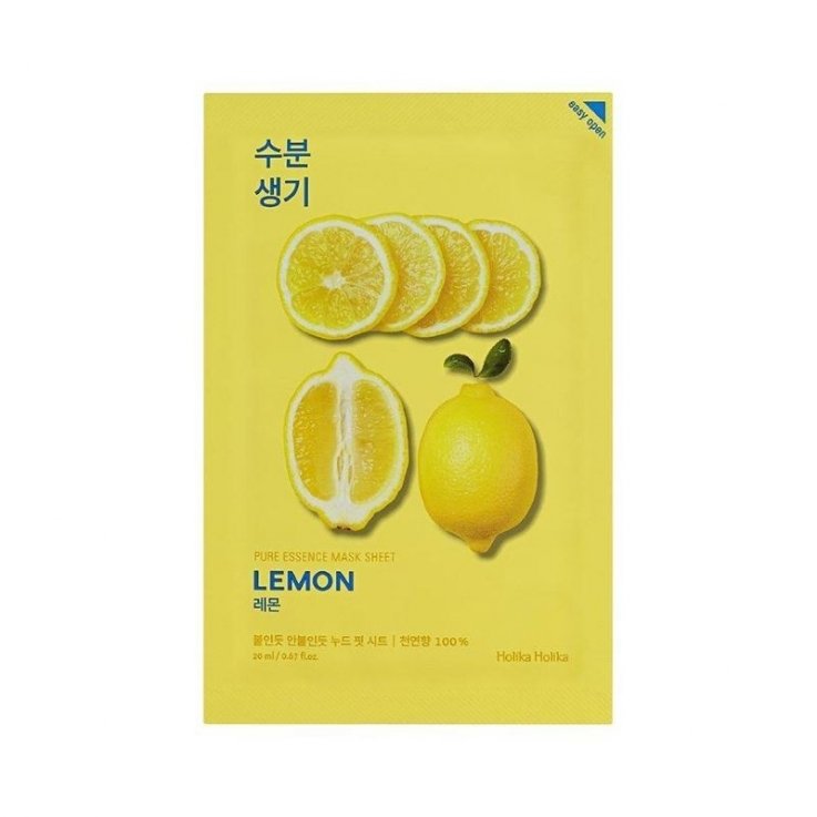 Маска тканевая для лица Holika Holika Pure Lemon Essence Mask с экстрактом лимона
