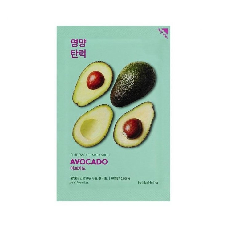 Маска тканевая для лица Holika Holika Pure Avocado Essence Mask с экстрактом авокадо