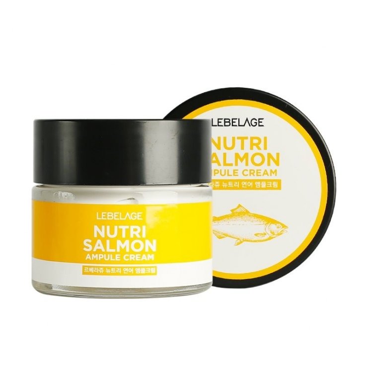 Ампульний крем Lebelage Ampule Cream Nutri Salmon з екстрактом лосося