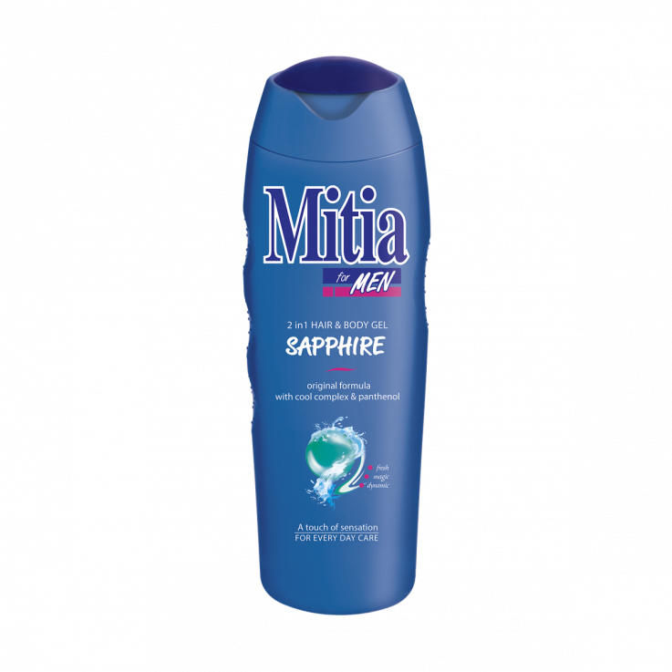 Гель 2в1 для душа и шампунь для мужчин MITIA Sapphire Сапфир 400мл