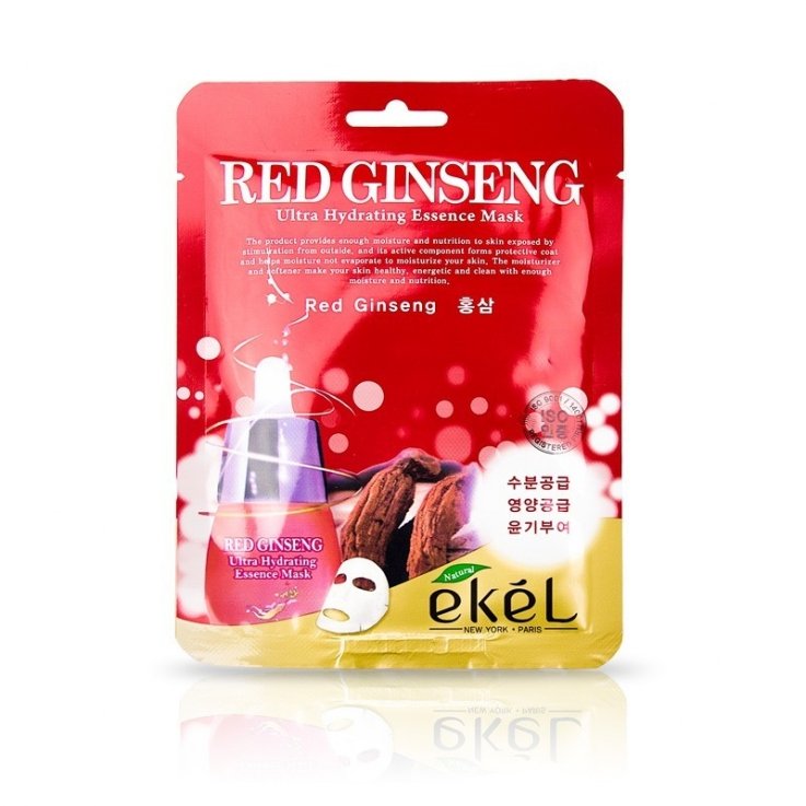 Тканинна маска Ekel Red Ginseng з екстрактом червоного женьшеню