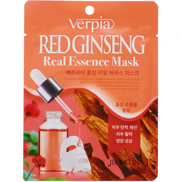 Маска тканевая для лица Juno Verpia Red Gingseng с экстрактом красного женьшеня