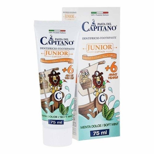 Зубная паста для детей Pasta del Capitano JUNIOR 6+ Мягкая мята