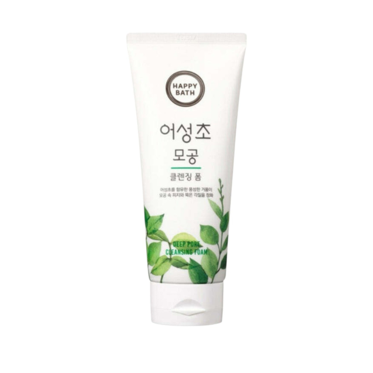 Пенка Happy Bath для умывания Eoseongcho Pore Cleansing для глубокой очистки пор с экстрактом хауттуйнии 200г
