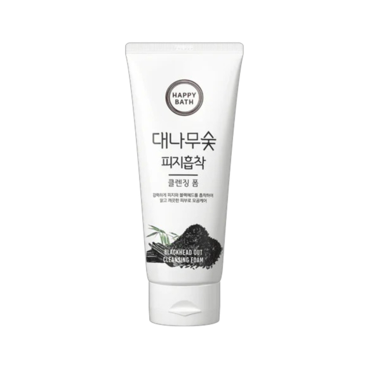 Пенка Happy Bath для умывания Bamboo Charcoal Sebum Absorbing с бамбуковым углем и контролем себума 200г