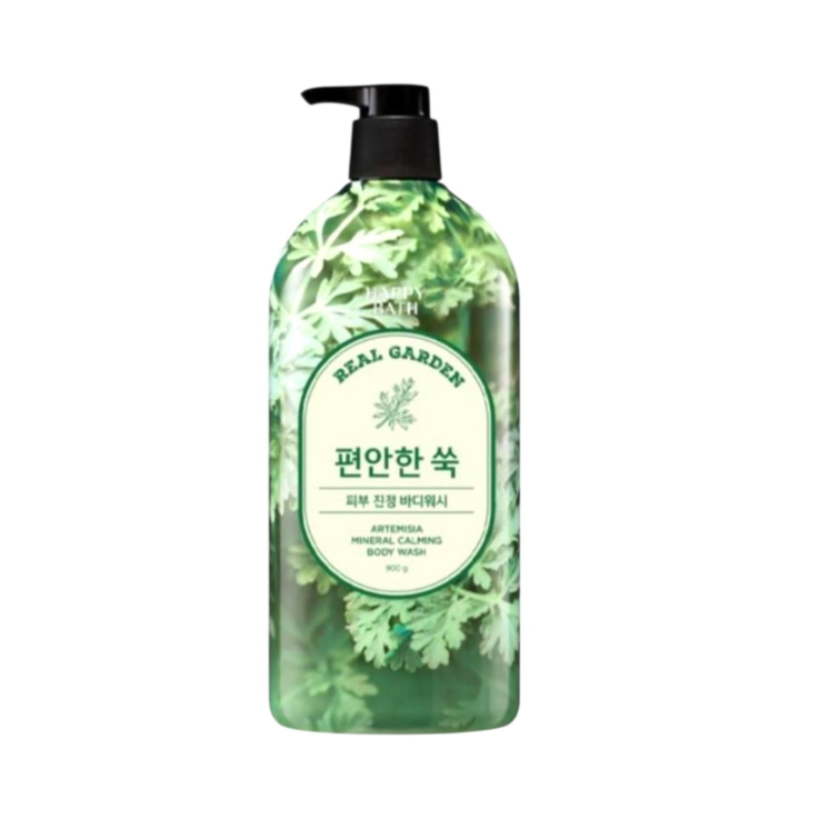 Гель Happy Bath для душу Real Garden Mugwort Mineral Soothing з полином заспокійливий мінеральний 900г