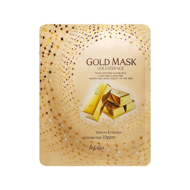 Маска тканевая для лица Esfolio Gold Essence Mask с золотом