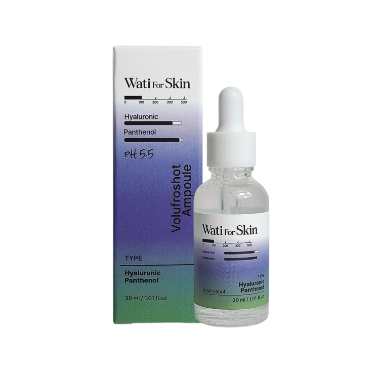 Ампульна сироватка WATI FOR SKIN для обличчя Hyaluronic Panthenol B5 Volufroshot  відновлююча 30мл