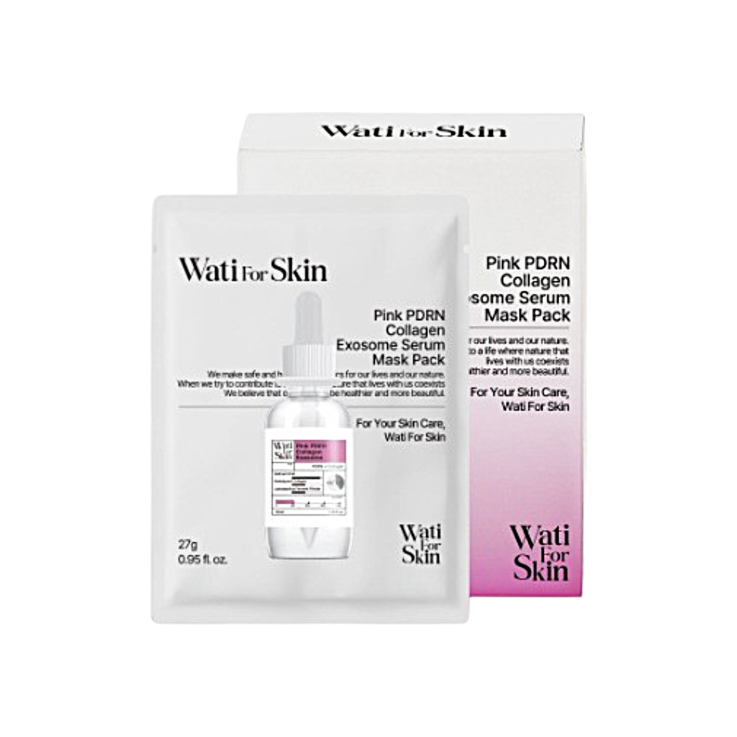 Маска WATI FOR SKIN тканинна для обличчя Pink PDRN Collagen Exosome з колагеном для пружності 27г